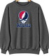 Atlanta Baseball Stealie Grateful Dead Crewneck — Atlanta Braves — Dark Heather