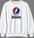Atlanta Baseball Stealie Grateful Dead Crewneck — Atlanta Braves — White