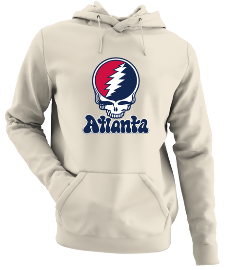 Atlanta Baseball Stealie Grateful Dead Hoodie — Atlanta Braves — Sand