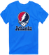 Atlanta Baseball Stealie Grateful Dead T-Shirt — Atlanta Braves — Royal