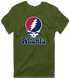 Atlanta Baseball Stealie Grateful Dead T-Shirt — Atlanta Braves — Military Green