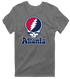 Atlanta Baseball Stealie Grateful Dead T-Shirt — Atlanta Braves — Charcoal