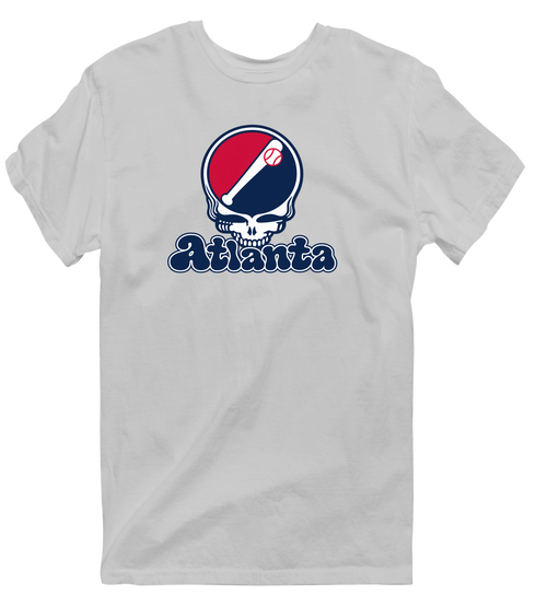 Atlanta Baseball Stealie Grateful Dead T-Shirt — Atlanta Braves — Sport Grey