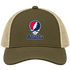 Atlanta Baseball Stealie Grateful Dead Trucker Cap — Atlanta Braves — Moss/Khaki