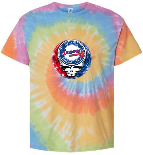 Atlanta Braves Crystal Stealie Tie-Dye T-Shirt