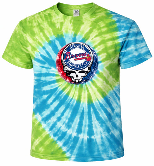 Atlanta Braves Crystal Stealie Tie-Dye T-Shirt