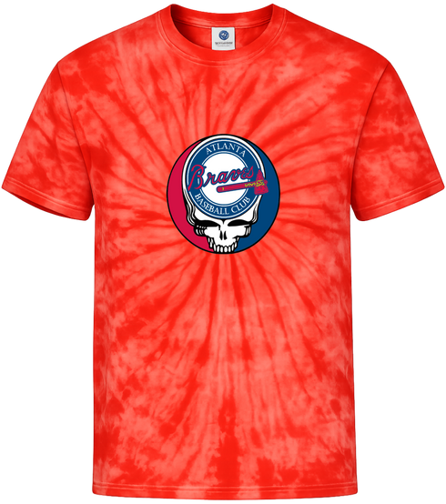 Atlanta Braves Stealie Tie-Dye T-Shirt
