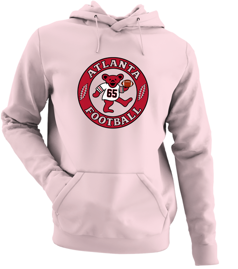Atlanta Football Dancing Bear Premium Hoodie — Atlanta Falcons — Light Pink