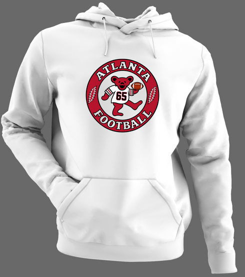 Atlanta Football Dancing Bear Premium Hoodie — Atlanta Falcons — White