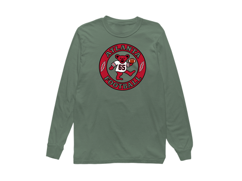 Atlanta Football Dancing Bear Premium Long-Sleeve — Atlanta Falcons — Light Green