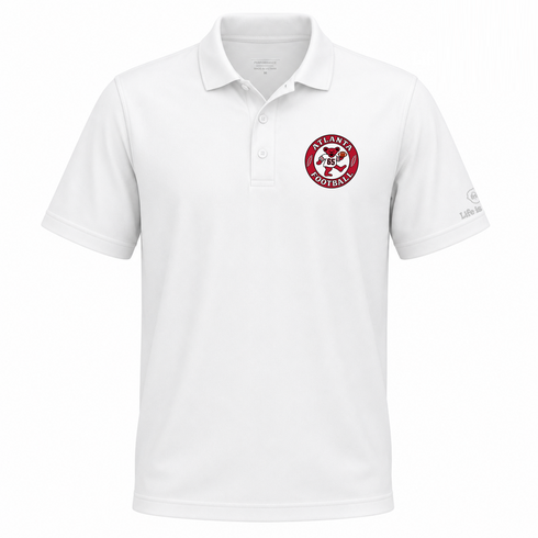 Atlanta Football Dancing Bear Premium Polo — Atlanta Falcons — White