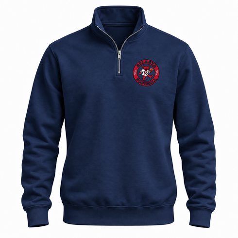 Atlanta Football Dancing Bear Premium Quarter-Zip — Atlanta Falcons — Navy