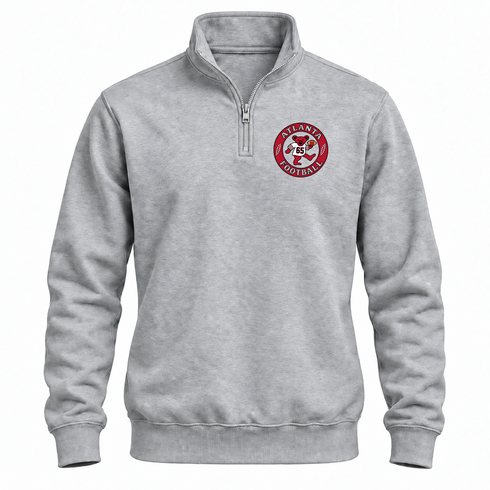 Atlanta Football Dancing Bear Premium Quarter-Zip — Atlanta Falcons — Sport Grey