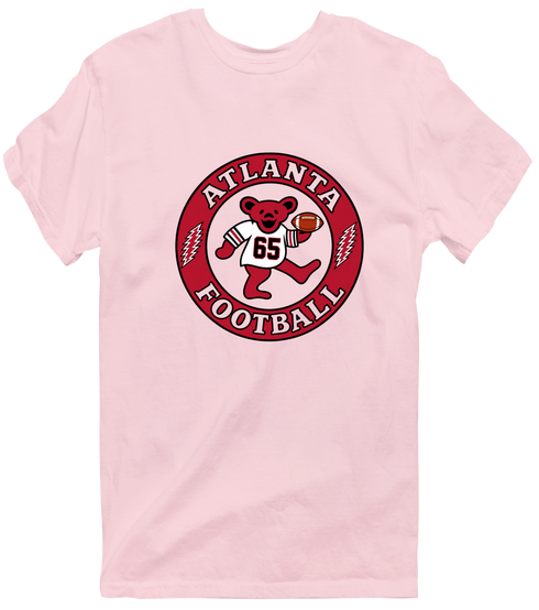 Atlanta Football Dancing Bear Premium T-Shirt — Atlanta Falcons — Light Pink