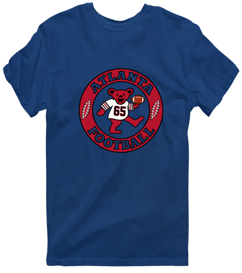 Atlanta Football Dancing Bear Premium T-Shirt — Atlanta Falcons — Navy