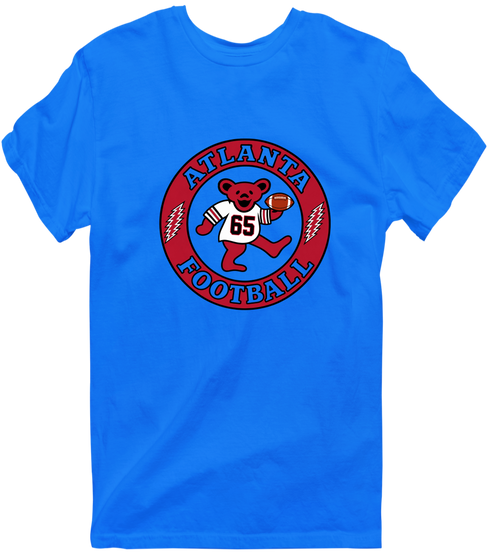 Atlanta Football Dancing Bear Premium T-Shirt — Atlanta Falcons — Royal