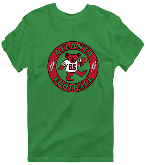 Atlanta Football Dancing Bear Premium T-Shirt — Atlanta Falcons — Irish Green