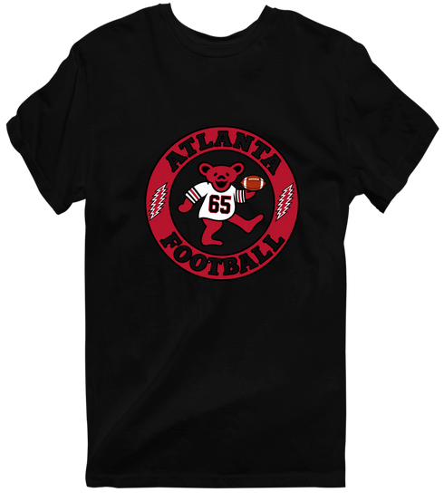 Atlanta Football Dancing Bear Premium T-Shirt — Atlanta Falcons — Black