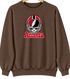 Atlanta Helmet Stealie Premium Unisex Crewneck — Atlanta Falcons — Brown