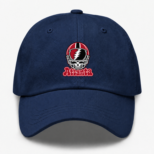 Atlanta Helmet Stealie Premium Unisex Dad Hat — Atlanta Falcons — Navy