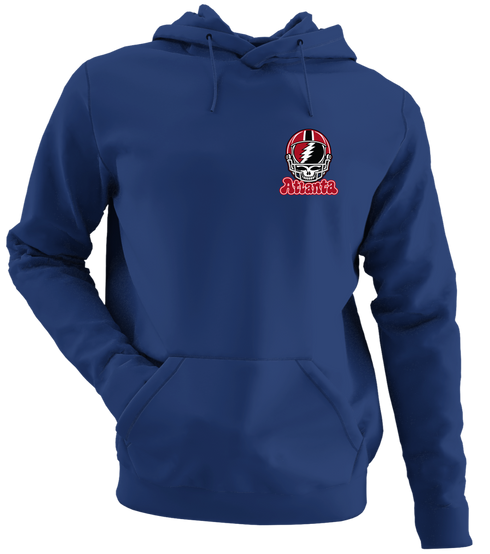 Atlanta Helmet Stealie Premium Unisex Hoodie — Atlanta Falcons — Navy