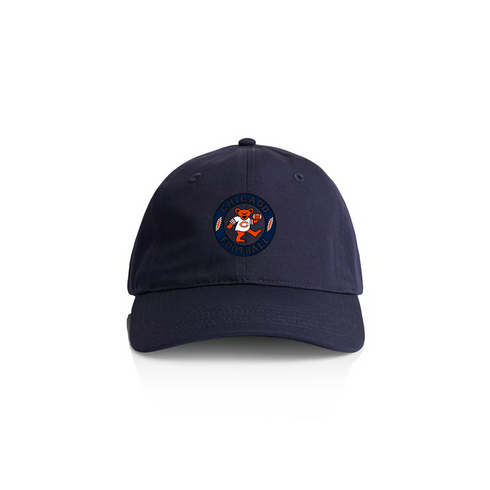 Chicago Football Dancing Bear Stealie Dad Hat - Navy