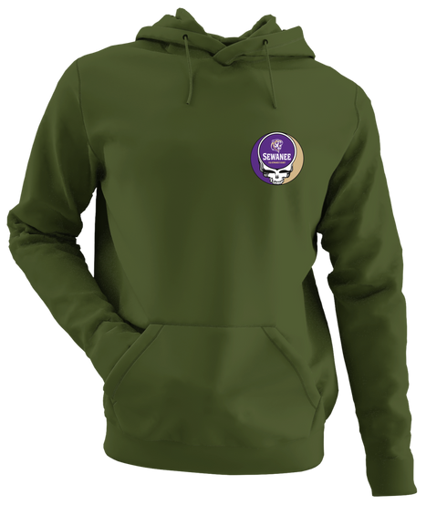 Sewanee - Premium Grateful Dead Left Chest Hoodie - Military Green - 7
