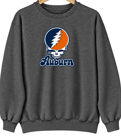 Auburn Stealie Premium Unisex Crewneck — Design: Auburn University — Dark Heather