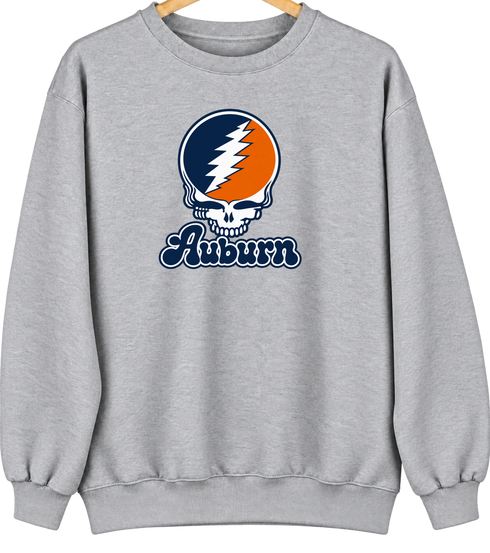 Auburn Stealie Premium Unisex Crewneck — Design: Auburn University — Sport Grey