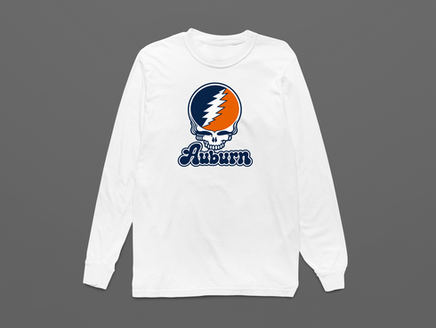 Auburn Stealie Premium Unisex Long-Sleeve — Design: Auburn University — White