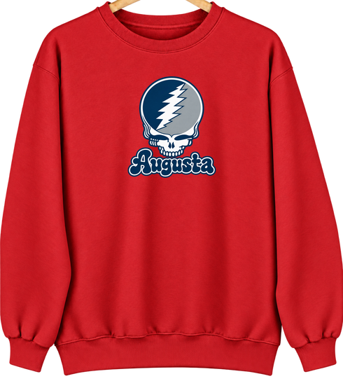 Augusta Stealie Premium Unisex Crewneck — Design: Augusta University — Red