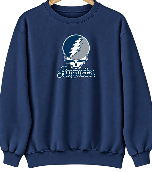 Augusta Stealie Premium Unisex Crewneck — Design: Augusta University — Navy