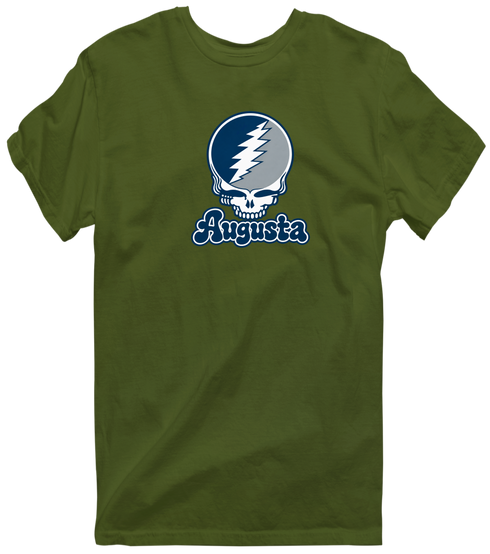 Augusta Stealie Premium Unisex T-Shirt — Design: Augusta University — Military Green