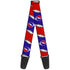 Grateful Dead - Guitar Strap - Steal Your Face w Lightning Bolt Repeat Red White Blue - StealieShop