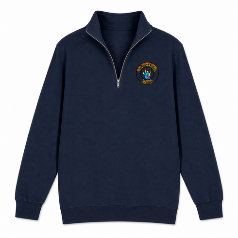 Grateful Dad Hand - Life is dead.® - Premium Grateful Dead Quarter-Zip Pullover - Navy - 3