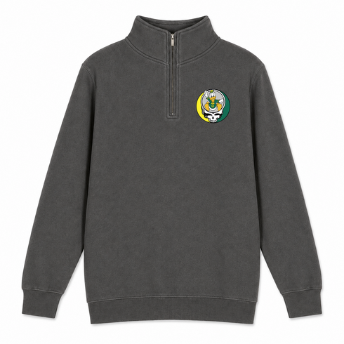 University of Oregon - Premium Grateful Dead Quarter-Zip Pullover - Charcoal - 5