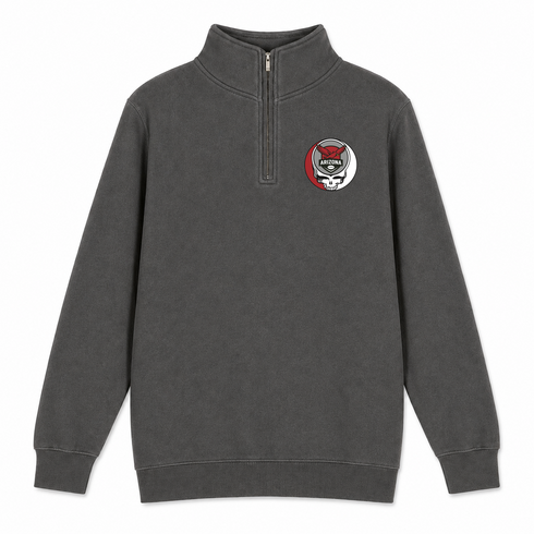Arizona Football - Premium Grateful Dead Quarter-Zip Pullover - Charcoal - 5