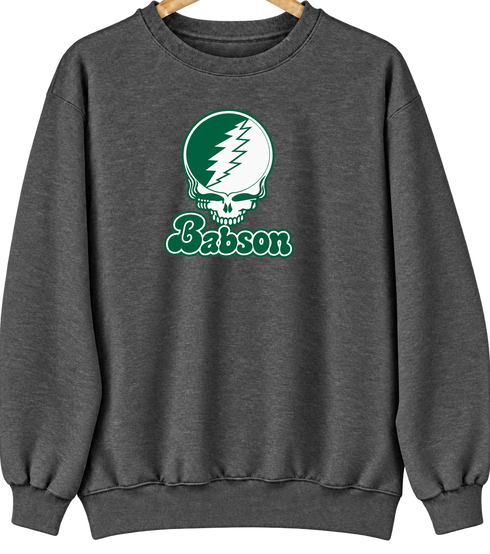 Babson Stealie Premium Unisex Crewneck — Design: Babson College — Dark Heather