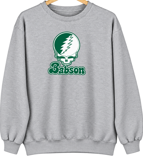 Babson Stealie Premium Unisex Crewneck — Design: Babson College — Sport Grey
