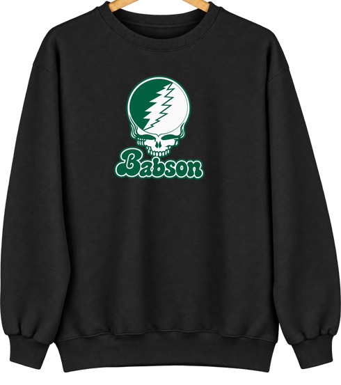 Babson Stealie Premium Unisex Crewneck — Design: Babson College — Black