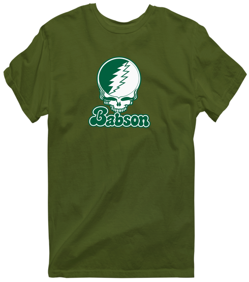 Babson Stealie Premium Unisex T-Shirt — Design: Babson College — Military Green