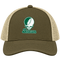 Babson Stealie Premium Unisex Trucker Cap — Design: Babson College — Moss/Khaki