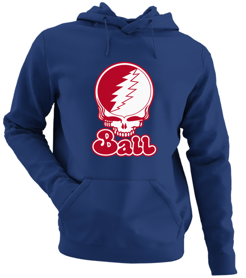 Ball Stealie Premium Unisex Hoodie — Design: Ball State University — Navy
