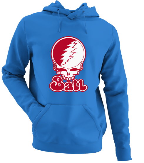 Ball Stealie Premium Unisex Hoodie — Design: Ball State University — Heather Royal