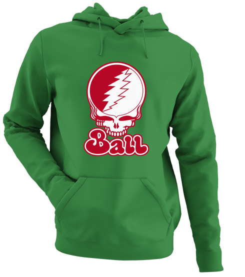 Ball Stealie Premium Unisex Hoodie — Design: Ball State University — Irish Green