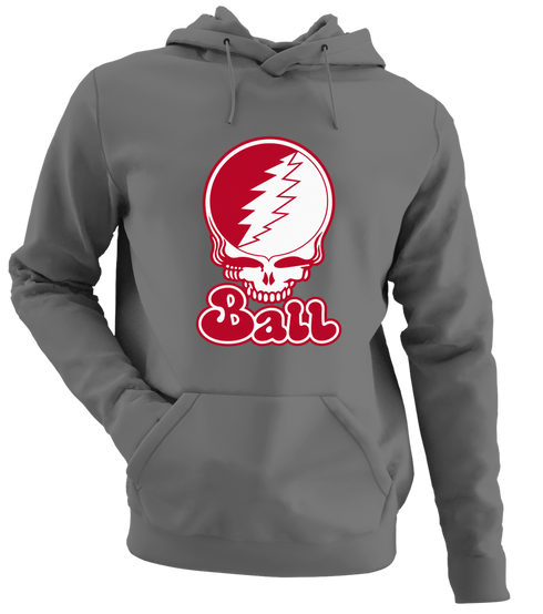 Ball Stealie Premium Unisex Hoodie — Design: Ball State University — Charcoal