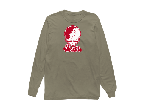 Ball Stealie Premium Unisex Long-Sleeve — Design: Ball State University — Sandstone