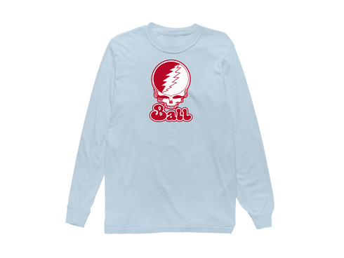 Ball Stealie Premium Unisex Long-Sleeve — Design: Ball State University — Chambray