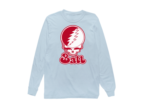 Ball Stealie Premium Unisex Long-Sleeve — Design: Ball State University — Chambray