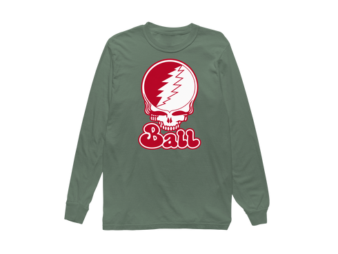 Ball Stealie Premium Unisex Long-Sleeve — Design: Ball State University — Light Green